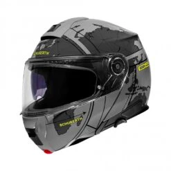 Schuberth C5 Globe Motorhelm -Motoronderdelen Winkel schuberth c5 globe grijs fluo 45f3
