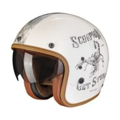 Scorpion Belfast Evo Pique Motorhelm -Motoronderdelen Winkel scorpion belfast evo pique creme noir 7090