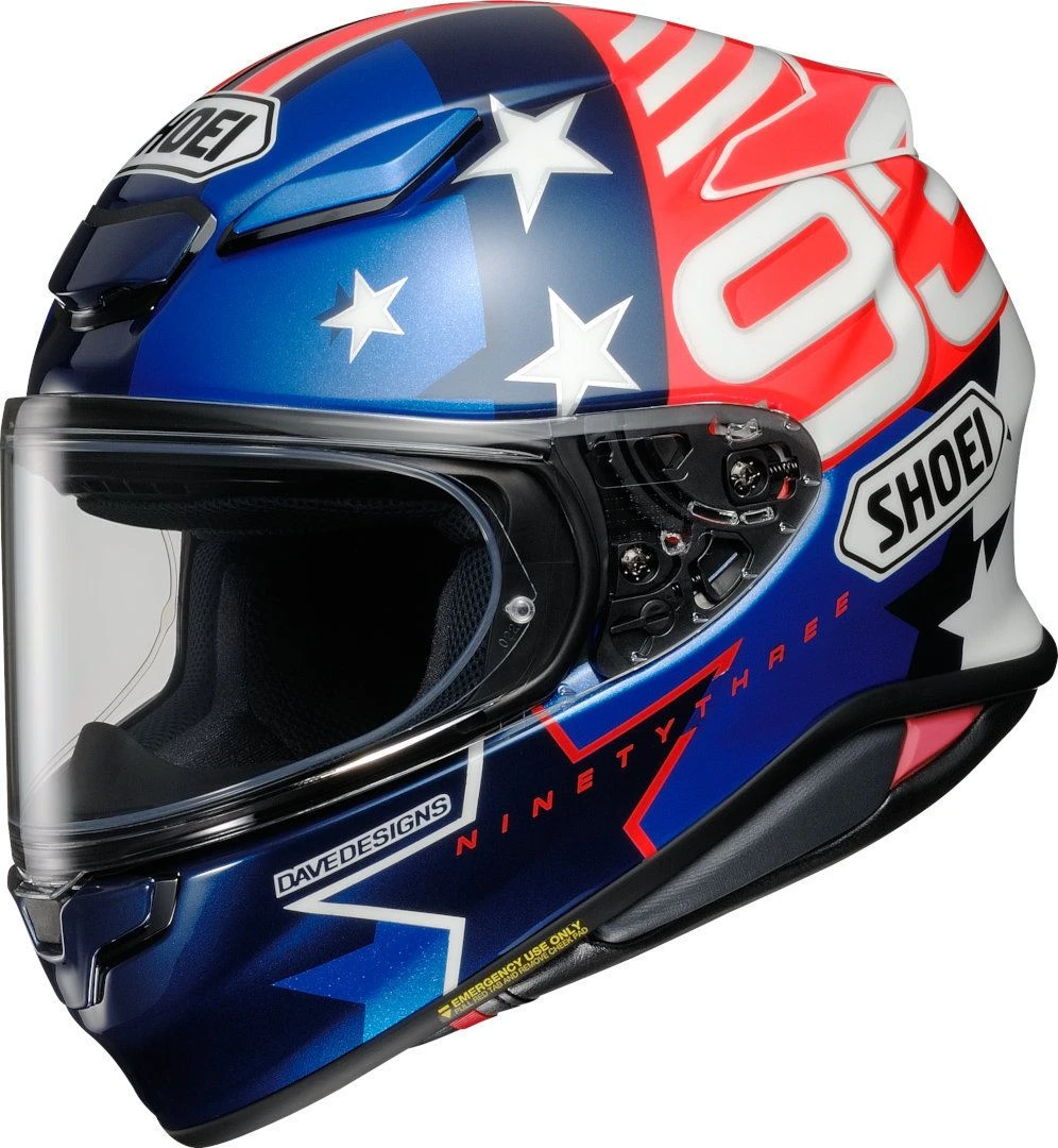Shoei NXR 2 Marquez American Spirit TC-10 Motorhelm 1 Shoei NXR 2 Marquez American Spirit TC-10 Motorhelm
